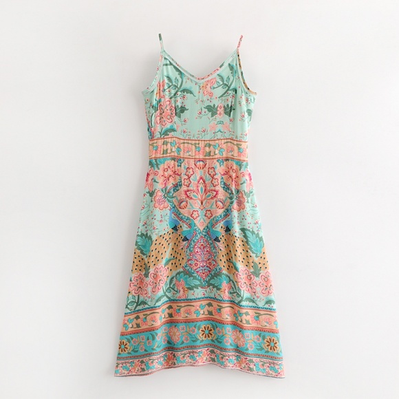 5⭐️ FAV BESTSELLER Boho Lotus Strap Dress Maxi - Picture 2 of 8